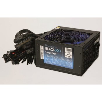 CoolBox Powerline Black 600 unidad de fuente de alimentación 600 W ATX Negro