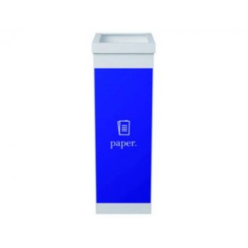 Contenedor papelera reciclaje paperflow con tapa poliestireno para papeles 60 l 76x36,3x26,3 cm