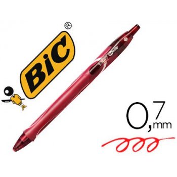 BIC Gel-ocity Quick Dry Rojo Clip-on retractable ballpoint pen Medio 12 pieza(s)