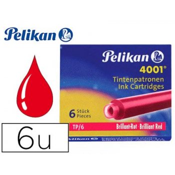 Pelikan TP 6 Recambio de bolígrafo Rojo 6 pieza(s)