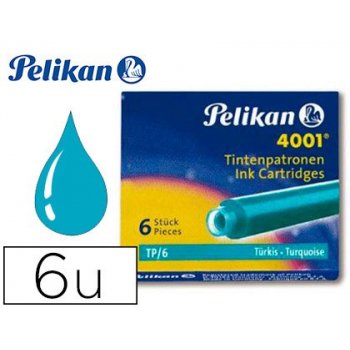 Pelikan TP 6 Recambio de bolígrafo Turquesa 6 pieza(s)