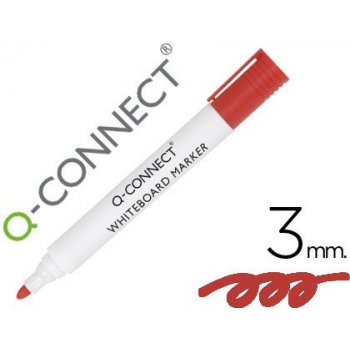 Q-CONNECT KF26037 marcador 10 pieza(s) Rojo Punta redonda