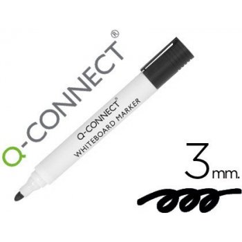 Q-CONNECT KF26035 marcador 10 pieza(s) Negro Punta redonda
