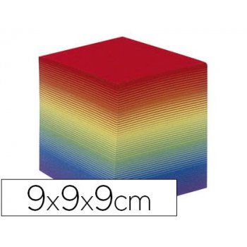 Taco papel quo vadis encolado colores arco iris 680 hojas 100% reciclado 90 g m2 90x90x90 mm