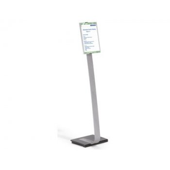 Durable INFO SIGN Stand de información A4 Acrílico, Aluminio Plata