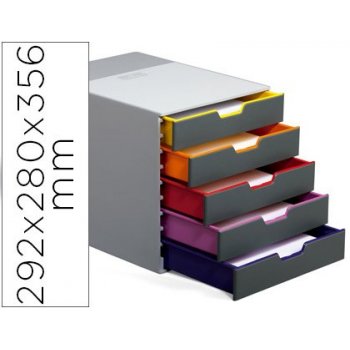 Durable VARICOLOR 5 bandeja de escritorio De plástico Multicolor