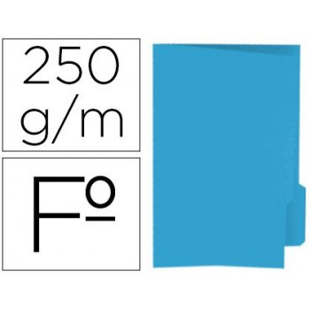Subcarpeta cartulina gio folio pestaña derecha 250 g m2 azul