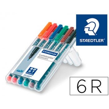 Staedtler 317 WP6 marcador permanente Negro, Azul, Marrón, Verde, Naranja, Rojo 6 pieza(s)