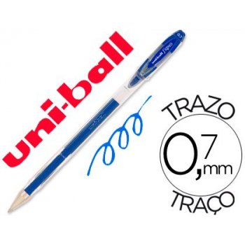 Uni-Ball UM-120 Bolígrafo de gel con tapa Azul 1 pieza(s)