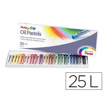 Pentel 0100525 pastel Pastel al óleo Multicolor 25 pieza(s)