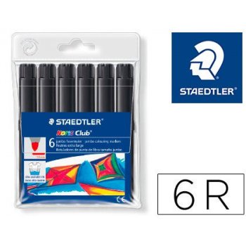 Rotulador staedtler color jumbo trazo 3 mm cajas unicolor negro