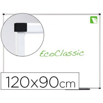 Nobo Pizarra blanca Prestige ecológica magnética 1200x900 mm con marco de aluminio