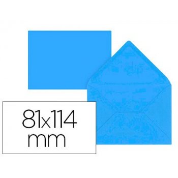 Sobre liderpapel c7 azul 81x114 mm 80gr pack de 12 unidades