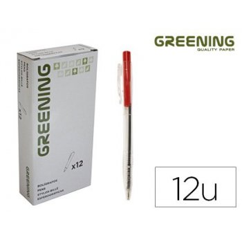 Boligrafo greening rojo retractil