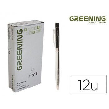 Boligrafo greening negro retractil