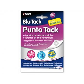 Sujetacosa masilla bostik blu tack punto tack 64 puntos de cola