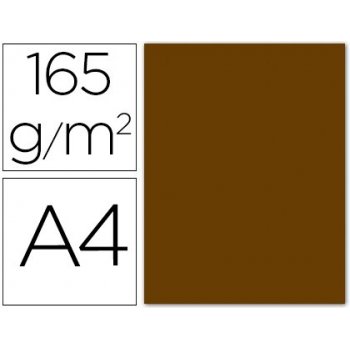 Papel color liderpapel a4 165g   m2 marron pergamino paquete de 9