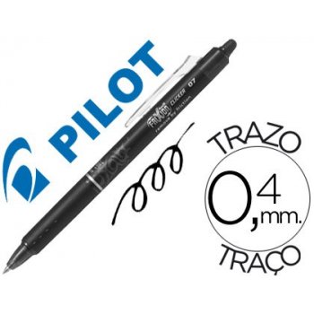 Pilot Frixion Clicker Negro Clip-on retractable ballpoint pen 12 pieza(s)