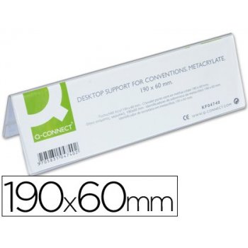 Identificadores sobremesa q-connect metacrilato tamaño 190x60 mm ref.5727