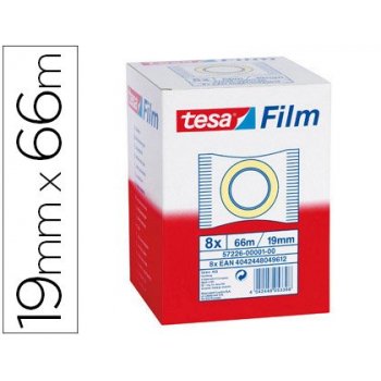 TESA 57226 cinta adhesiva 66 m Transparente 8 pieza(s)