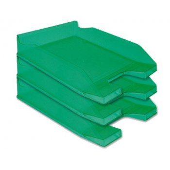 Bandeja sobremesa plastico q-connect verde transparente