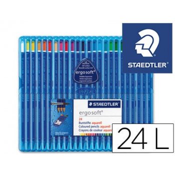 Lapices de colores staedtler ergosoft acuarelable estuche 24 colores