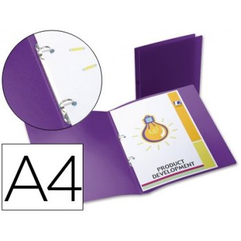 Carpeta liderpapel 2 anillas redondas mini 15 mm 49076 polipropileno din a4 violeta