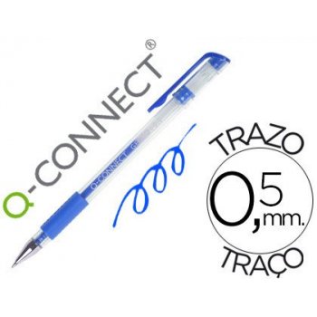 Q-CONNECT KF21717 bolígrafo de gel Bolígrafo de gel con tapa Azul Ultrafino 10 pieza(s)