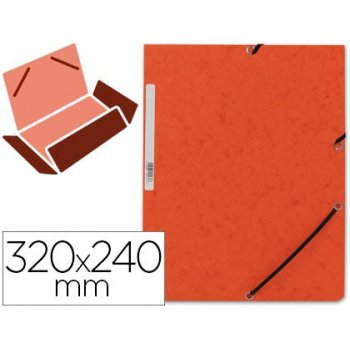Connect Folder Clip & Elastic Orange Naranja