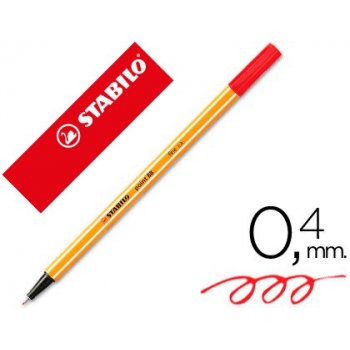 STABILO Point 88 pluma estiligráfica Rojo