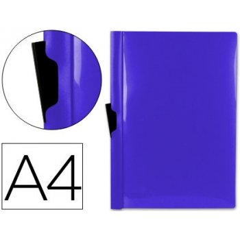 Carpeta liderpapel dossier pinza lateral 45302 polipropileno din a4 azul 30 hojas pinza deslizante