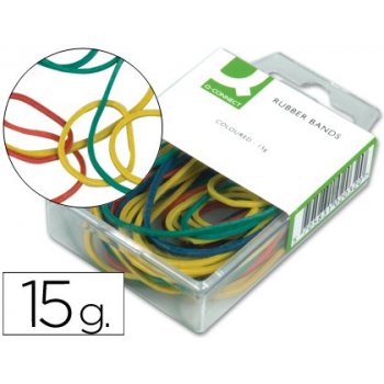 Gomillas elasticas colores q-connect -caja de 15 gr