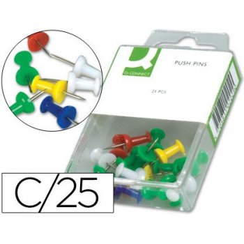 Connect Push Pins 25 pieces Multicolor