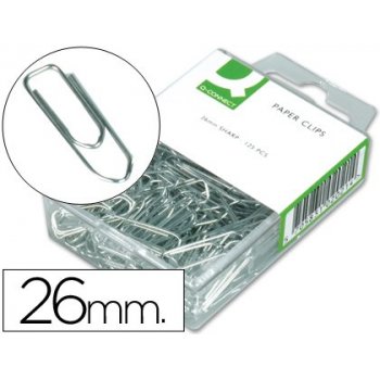 Connect Paper clips 26 mm 125 pieces sujetapapel