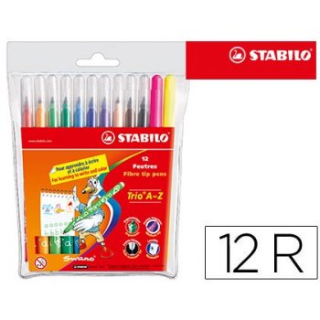 STABILO Trio A–Z rotulador Fino Multicolor 12, 1