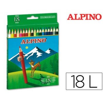 Lapices de colores alpino 656 c  de 18 colores largos