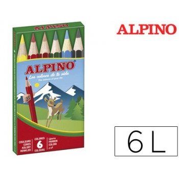Lapices de colores alpino 651 c de 6 colores cortos