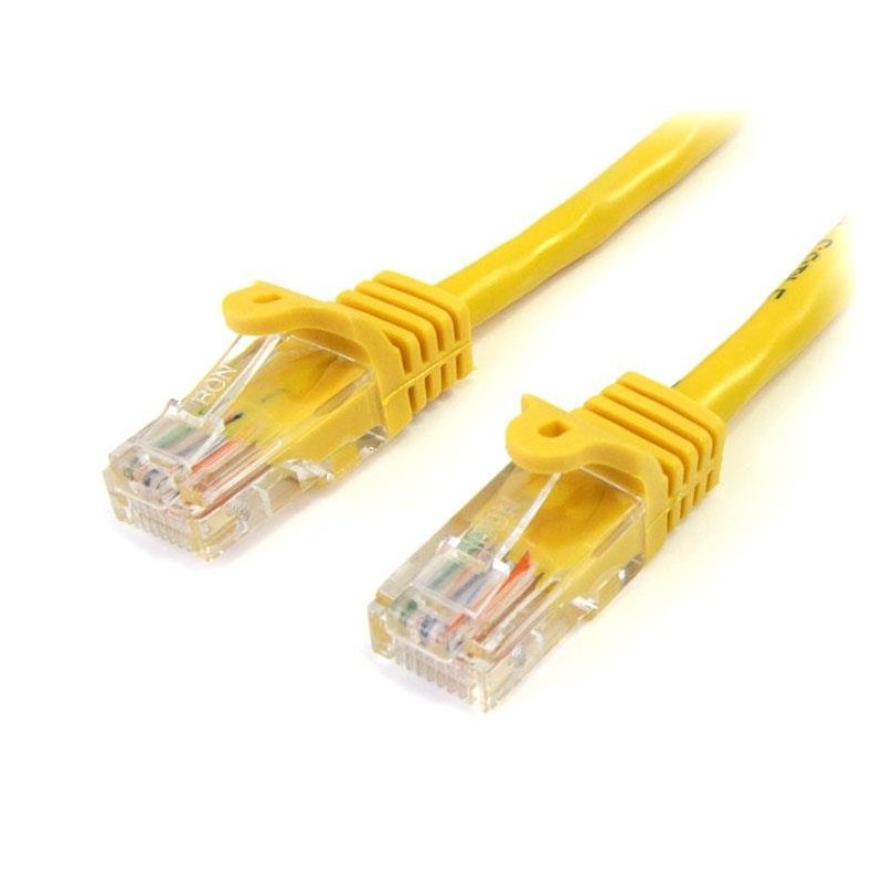 StarTech.com Cable de 1m Amarillo de Red Fast Ethernet Cat5e RJ45 sin Enganche - Cable Patch Snagless