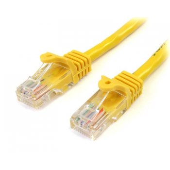 StarTech.com Cable de 1m Amarillo de Red Fast Ethernet Cat5e RJ45 sin Enganche - Cable Patch Snagless