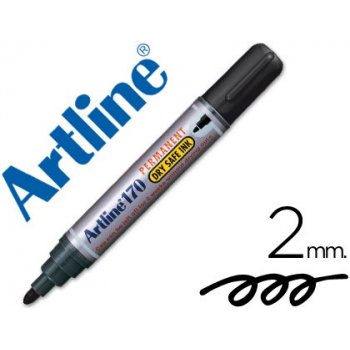 Rotulador artline marcador permanente 170 negro -punta redonda 2 mm -antisecado