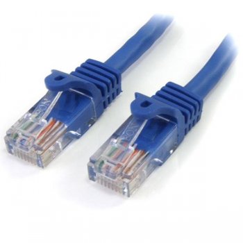 StarTech.com Cable de 3m Azul de Red Fast Ethernet Cat5e RJ45 sin Enganche - Cable Patch Snagless