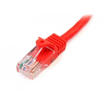 StarTech.com Cable de 3m Rojo de Red Fast Ethernet Cat5e RJ45 sin Enganche - Cable Patch Snagless