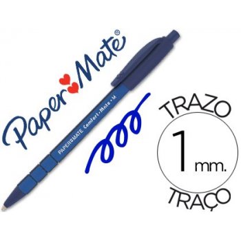 Papermate Comfortmate Azul Clip-on retractable ballpoint pen Medio 12 pieza(s)