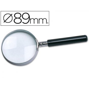 Lupa cristal aro metalico mango negro w-105 89 mm