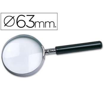 Lupa cristal aro metalico mango negro w-103 63 mm