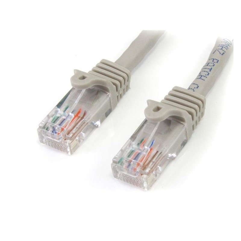 StarTech.com Cable de Red Ethernet 15m UTP Patch Snagless Sin Enganches Cat5e Cat 5e RJ45 - Gris
