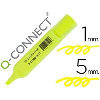 Q-CONNECT KF01111 rotulador Fino Medio Amarillo 10 pieza(s)