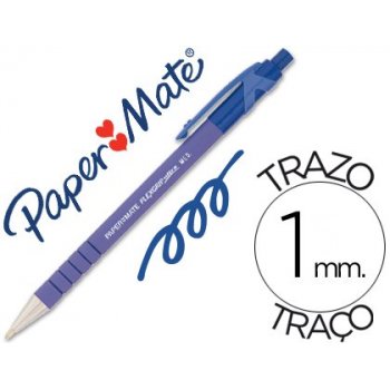 Papermate Flexgrip Ultra Azul Clip-on retractable ballpoint pen Medio 12 pieza(s)