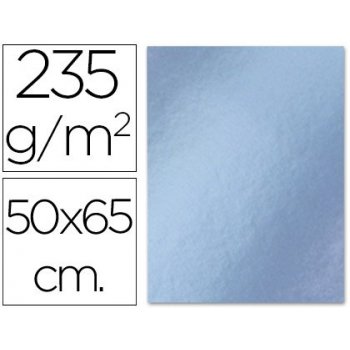 Cartulina liderpapel 50x65 cm 235g m2 metalizada plata