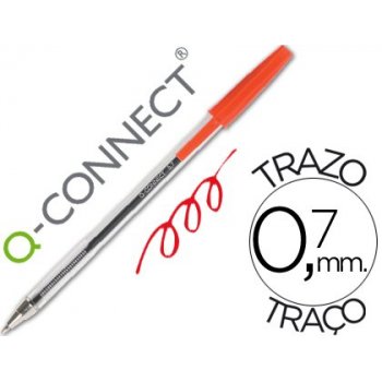 Connect Ball point pen Transparent Red Rojo 50 pieza(s)